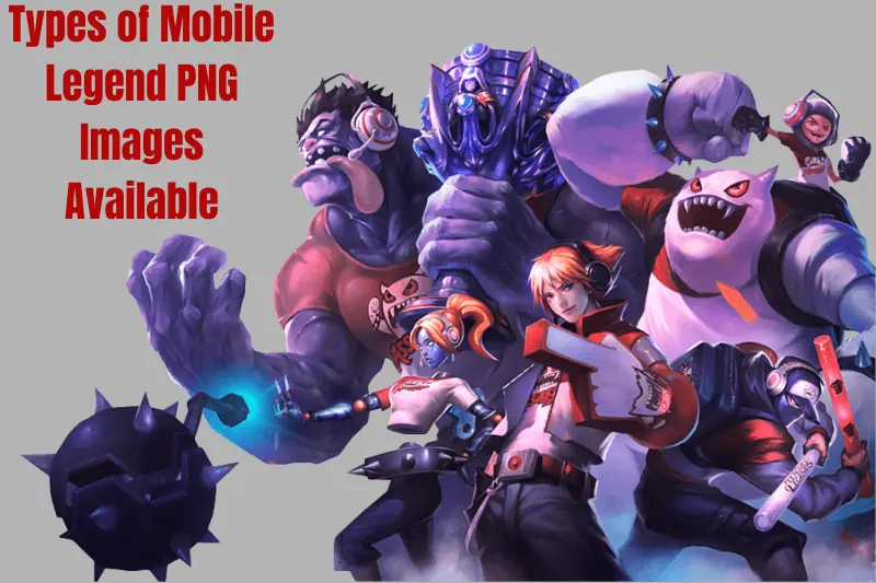 types of mobile legend png images available