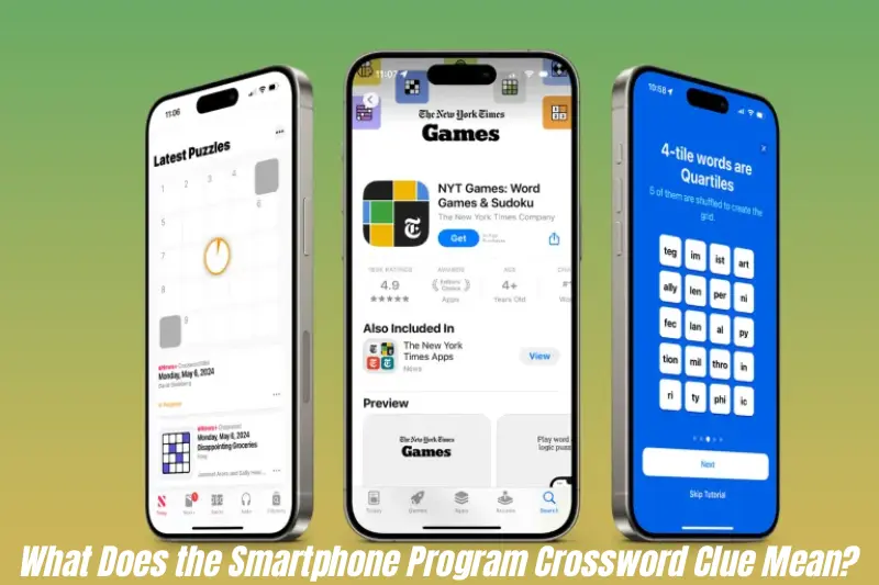 what does the smartphone program crossword clue mean